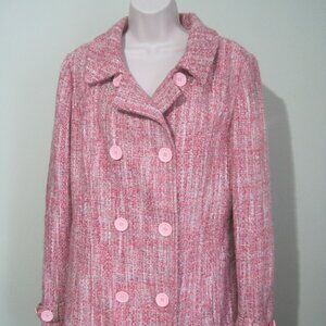 Guess Pink Tweed Women's Coat